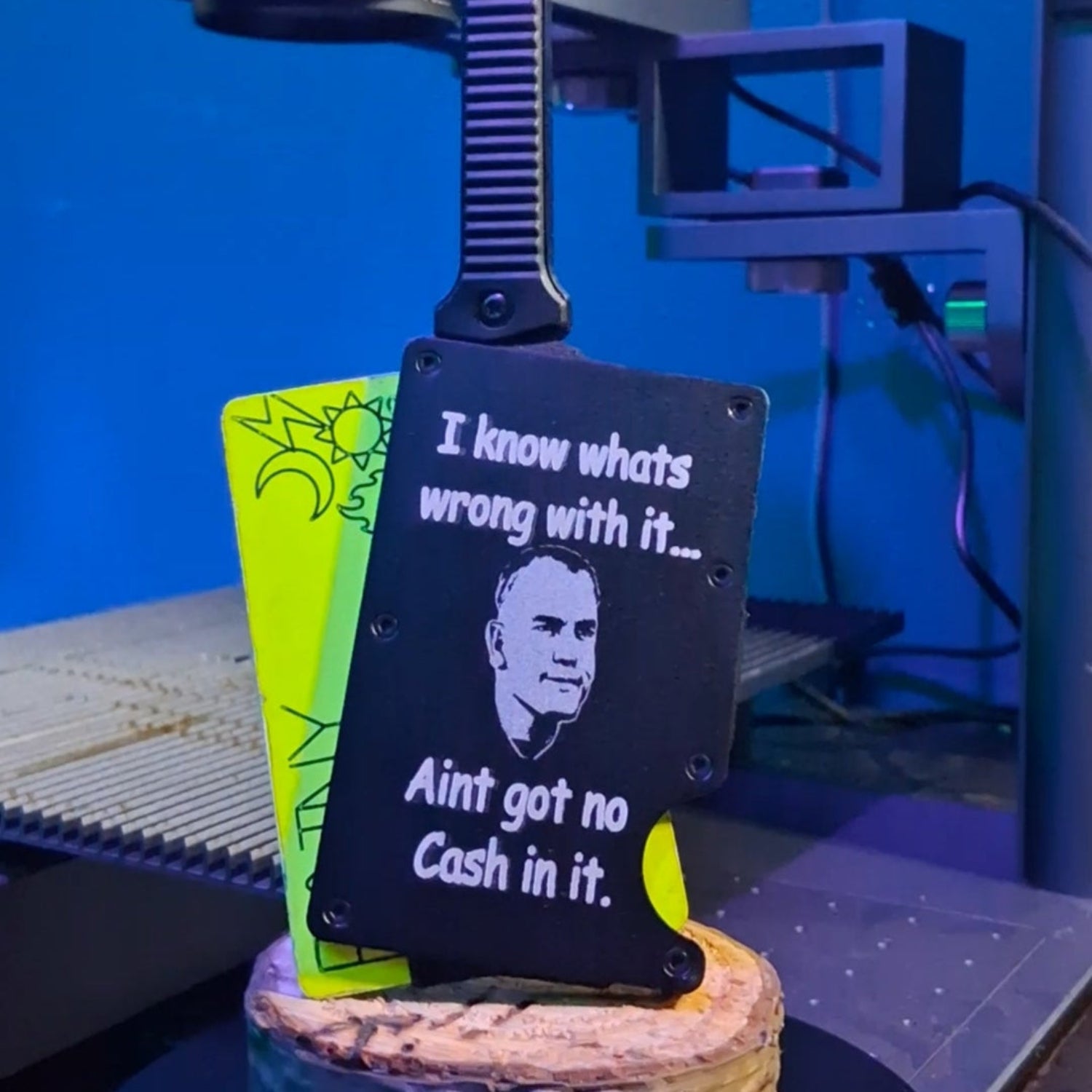 Flat Broke Engraved Wallet